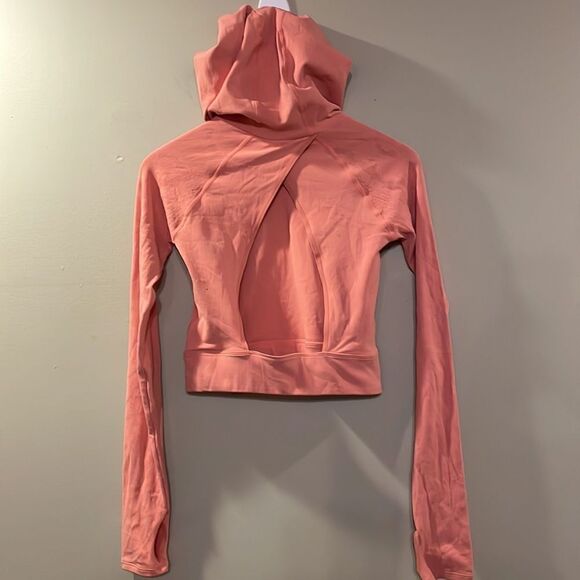 Free People Lucky Layer Cutout Back Crop Hoodie - Picture 9 of 12